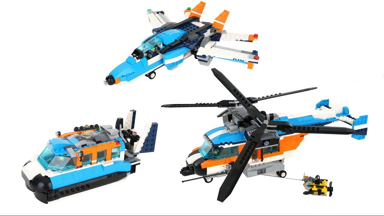 3-in-1 Dubbel-rotor helicopter